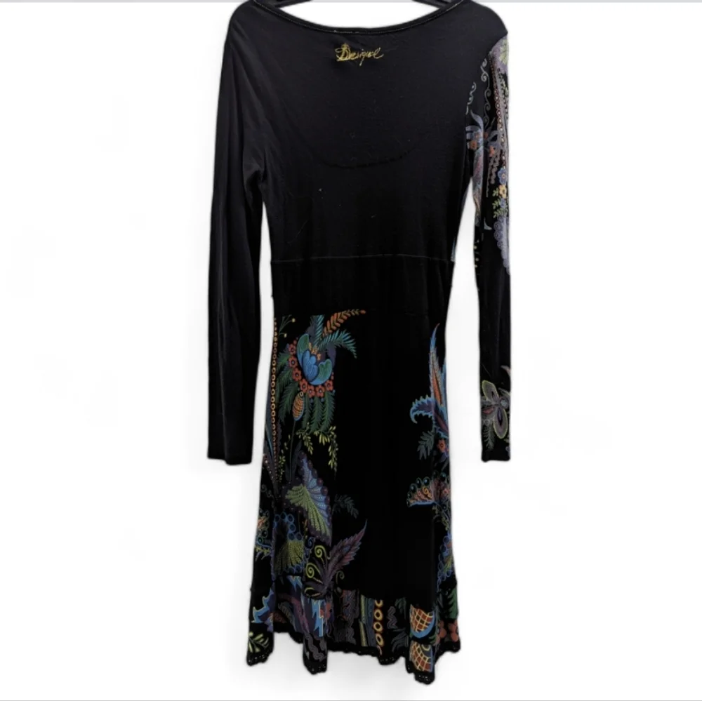 Desigual Multi Print Scoop Neck Fit & Flare Dress Vintage Y2k - Picture 6 of 12